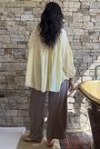  Sa Caleta Cotton Artist Smock Top Lemon